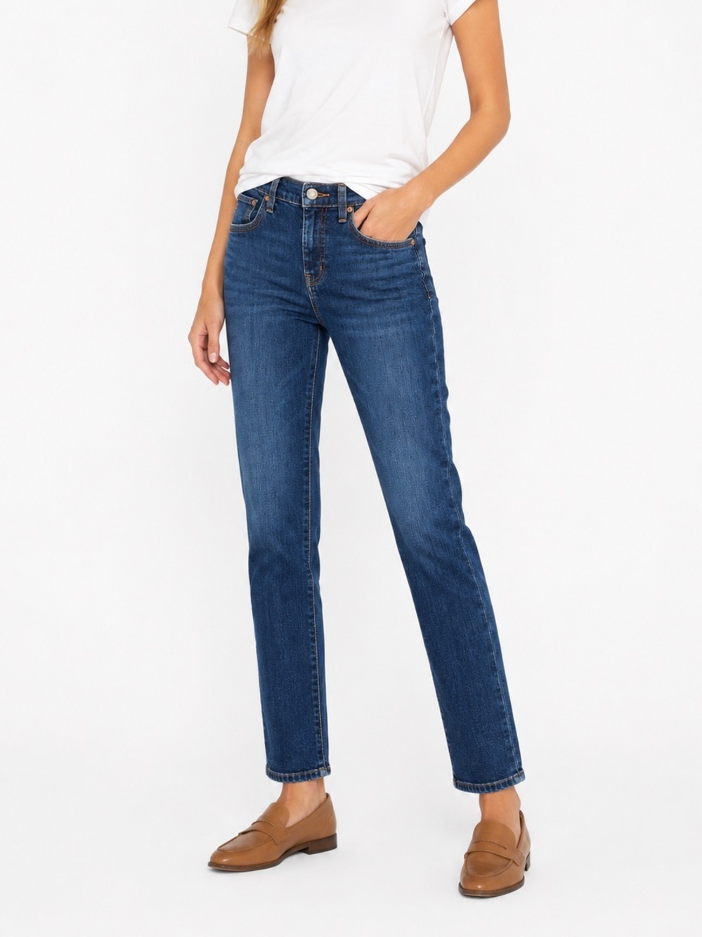 Ética Sierra Slim Straight Jeans Size 26 Medium Wash Sustainable Denim
